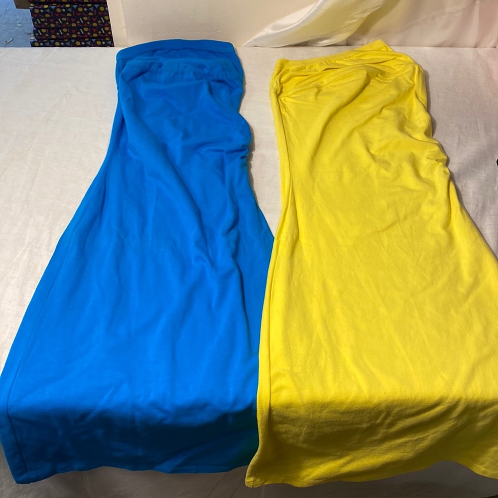 MODA women’s blue and yellow dress size XS bundle of two used